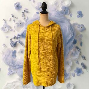BiBi Textured oversized Hooded Sweater in golden Yellow NWT